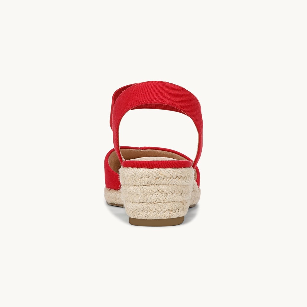 LifeStride Kimmie Espadrille Wedge - Fire Red Canvas