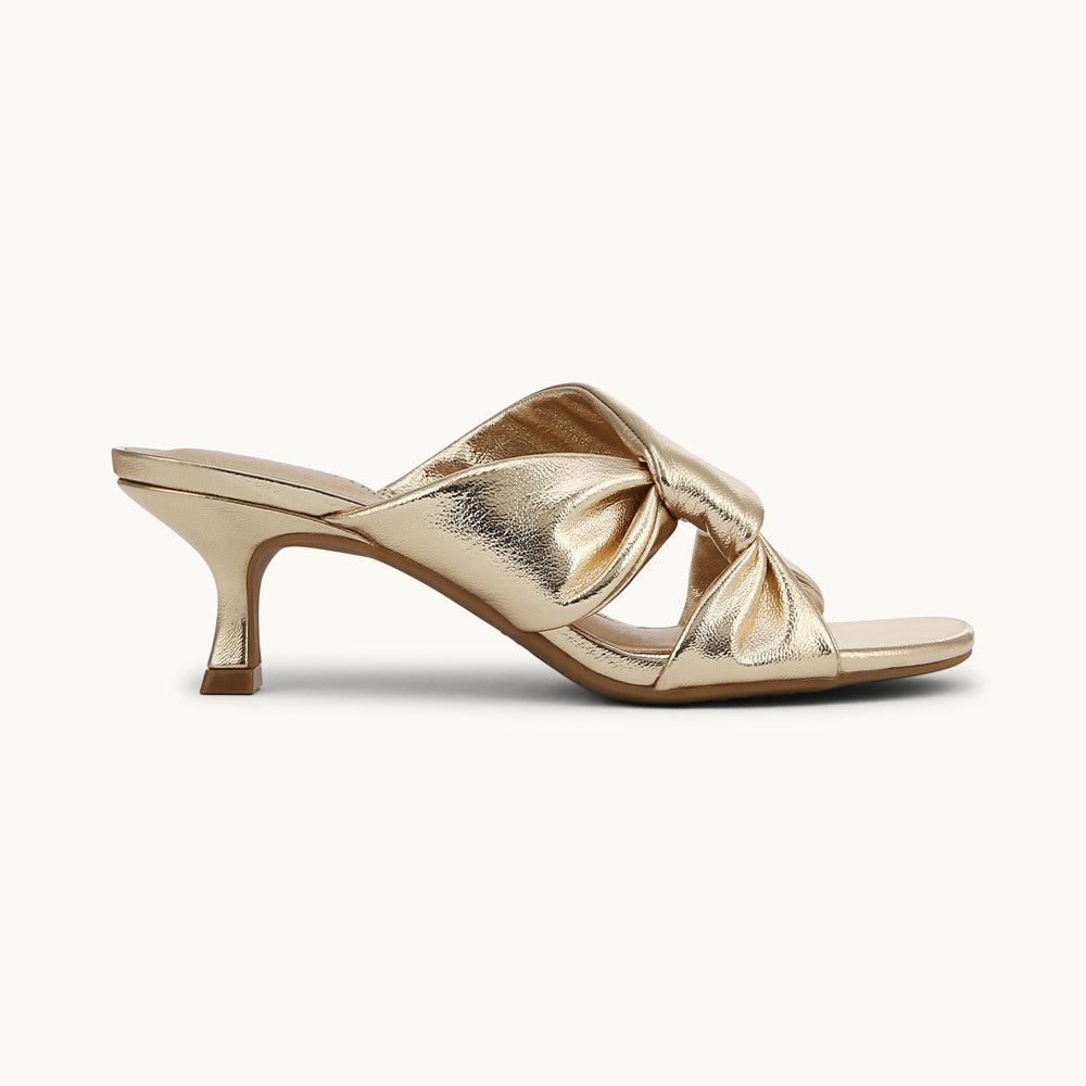 LifeStride Nori Dress Sandal - Plantino Gold Faux Leather