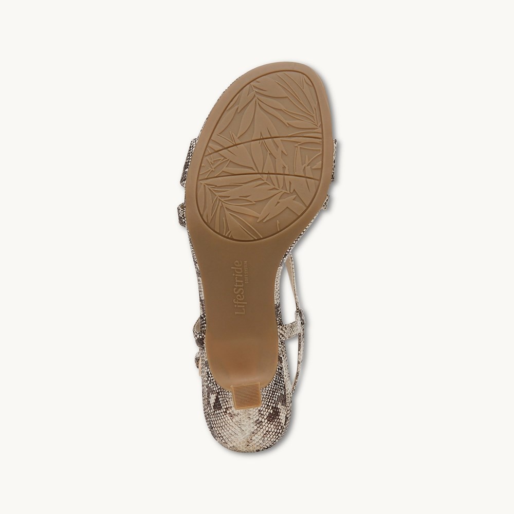 LifeStride Nolita Dress Sandal - Taupe Multi Faux Leather