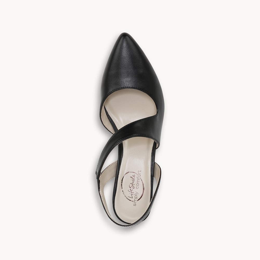 LifeStride Magnetic Pump - Black Faux Leather