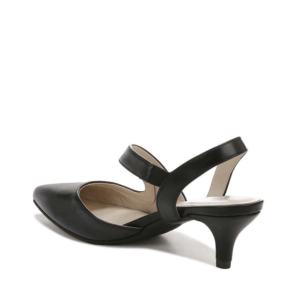 LifeStride Magnetic Pump - Black Faux Leather