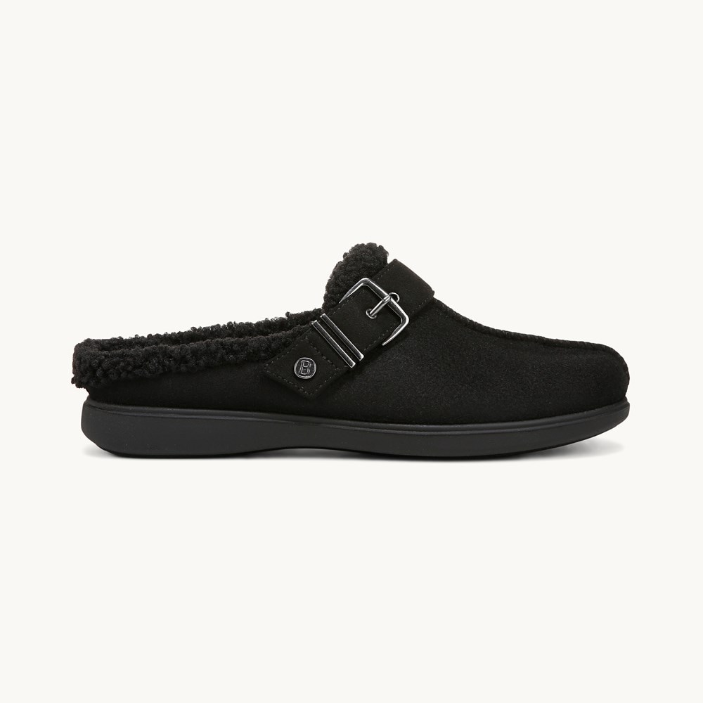 LifeStride Eternity Clog - Black Fleece Fabric