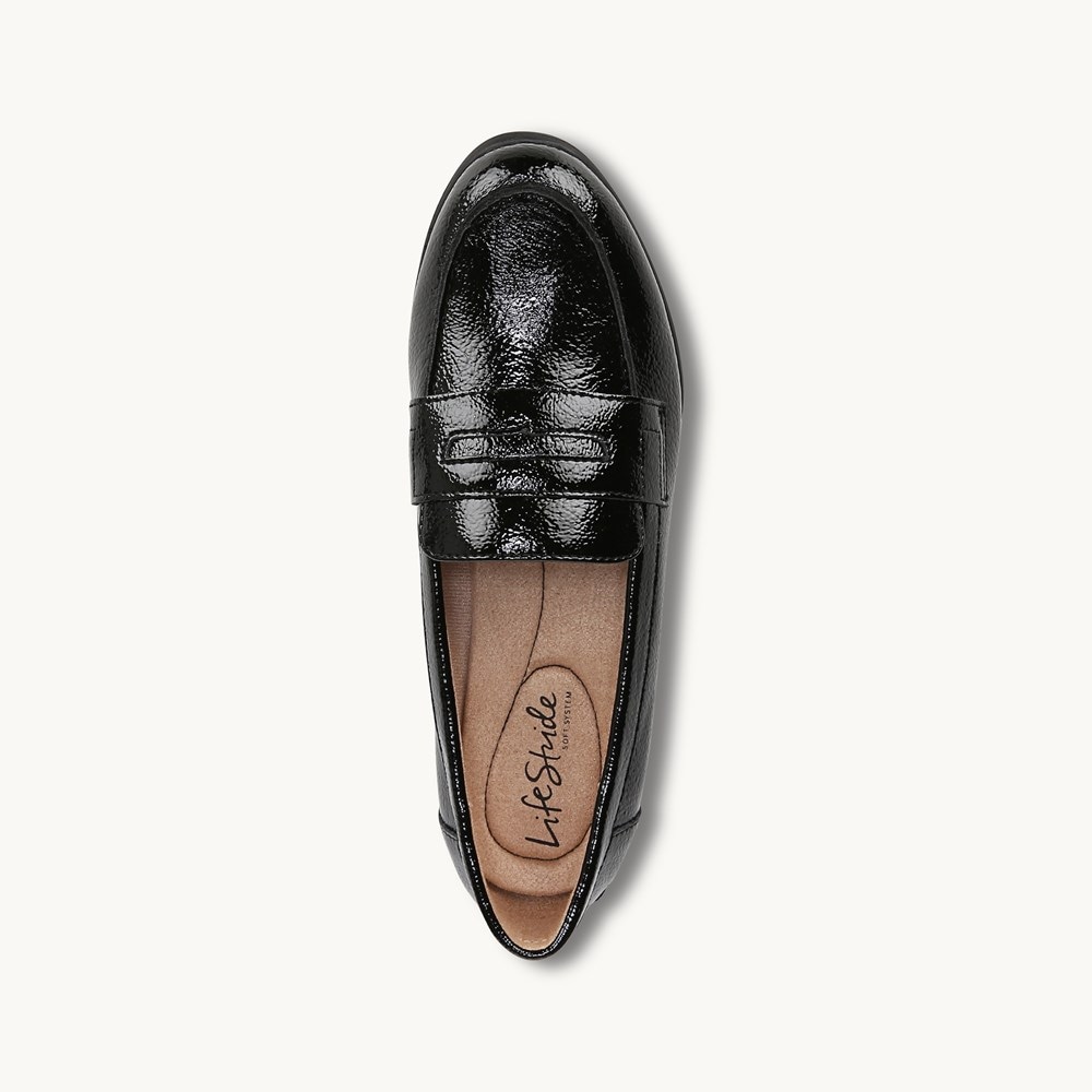LifeStride Madison Loafer - Black Crinkle