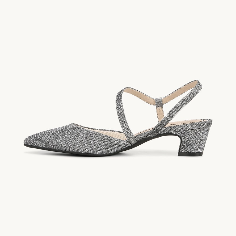 LifeStride Minimalist Pump - Pewter Rhinestone Fabric