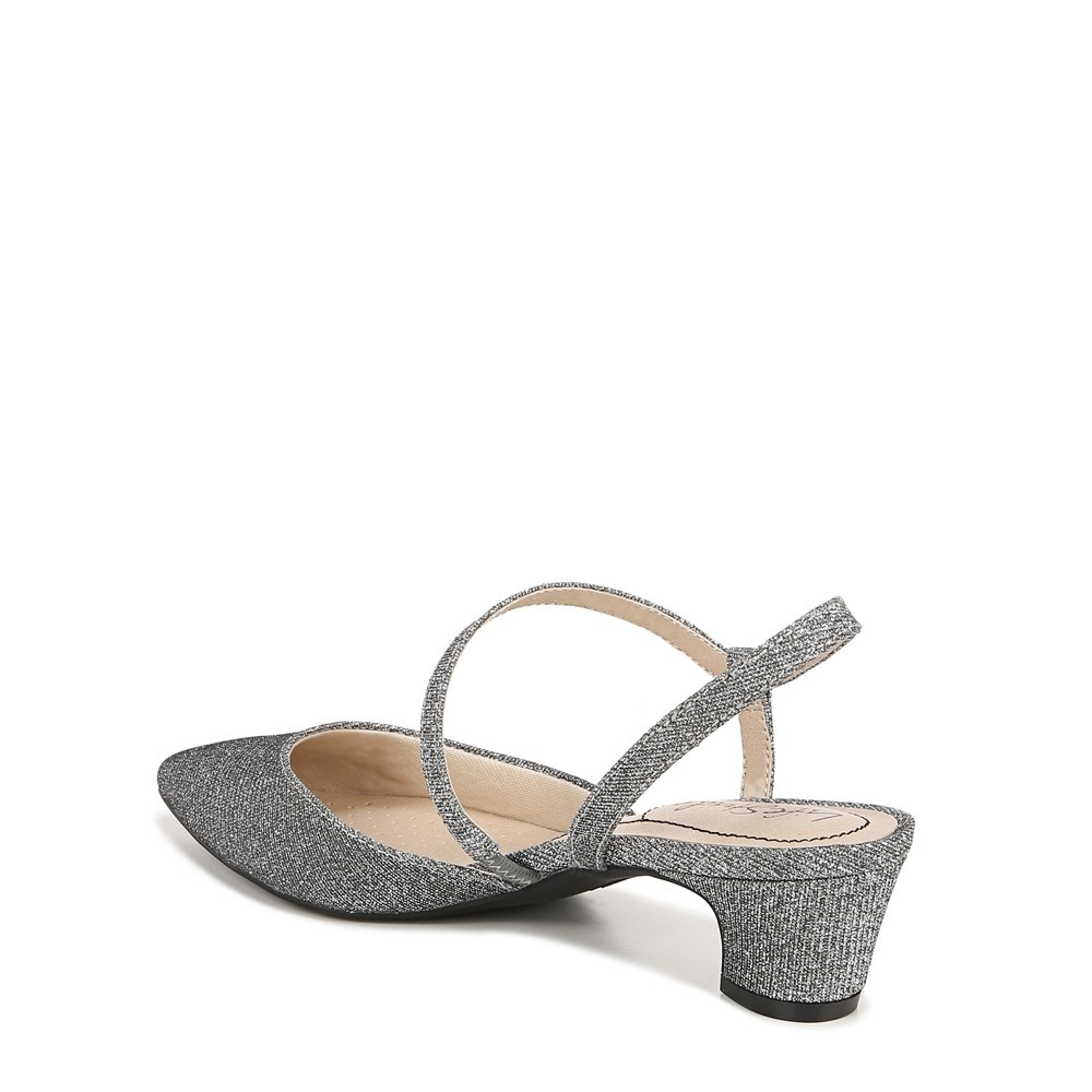 LifeStride Minimalist Pump - Pewter Rhinestone Fabric