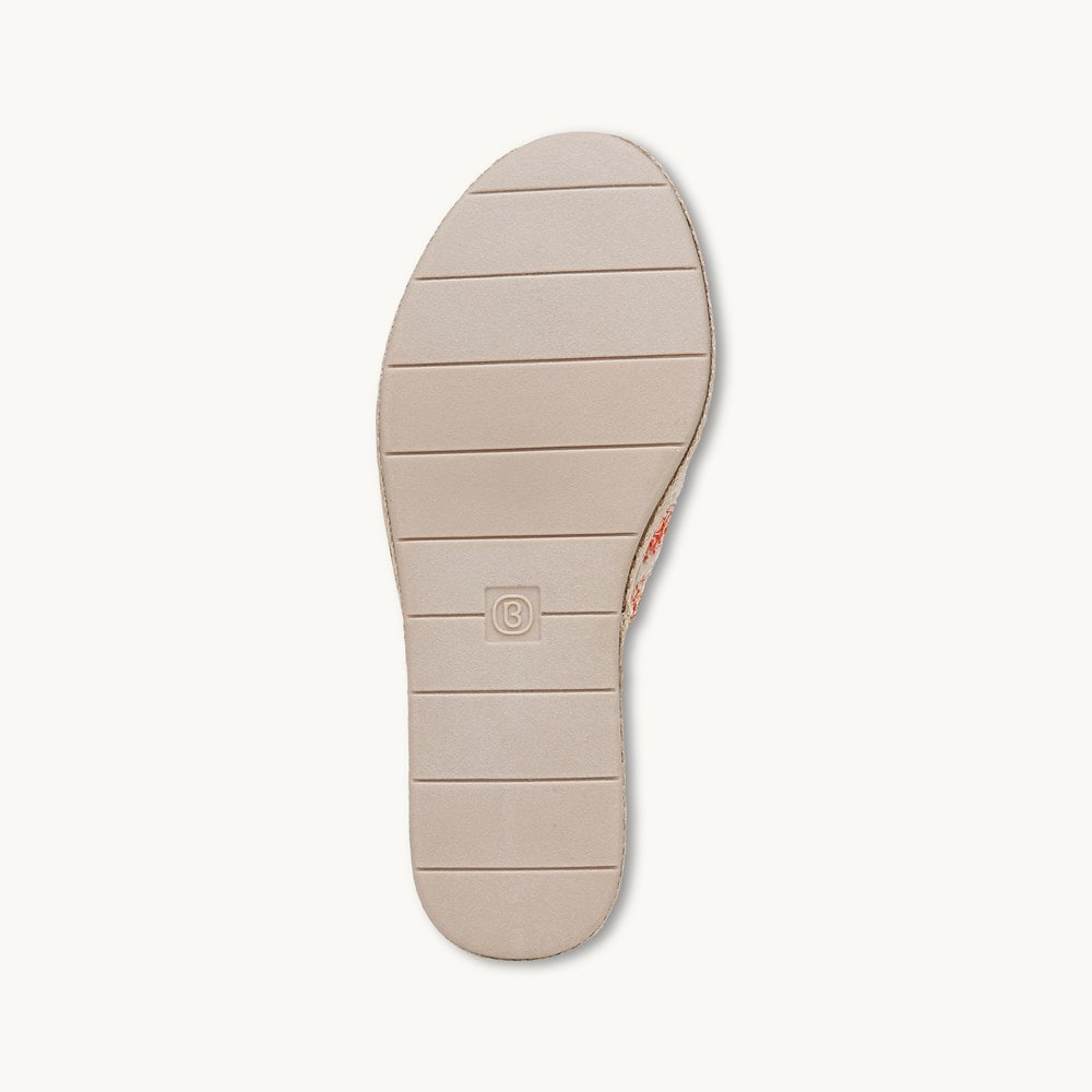 LifeStride Breezy Wedge Sandal - Coral Raffia Fabric