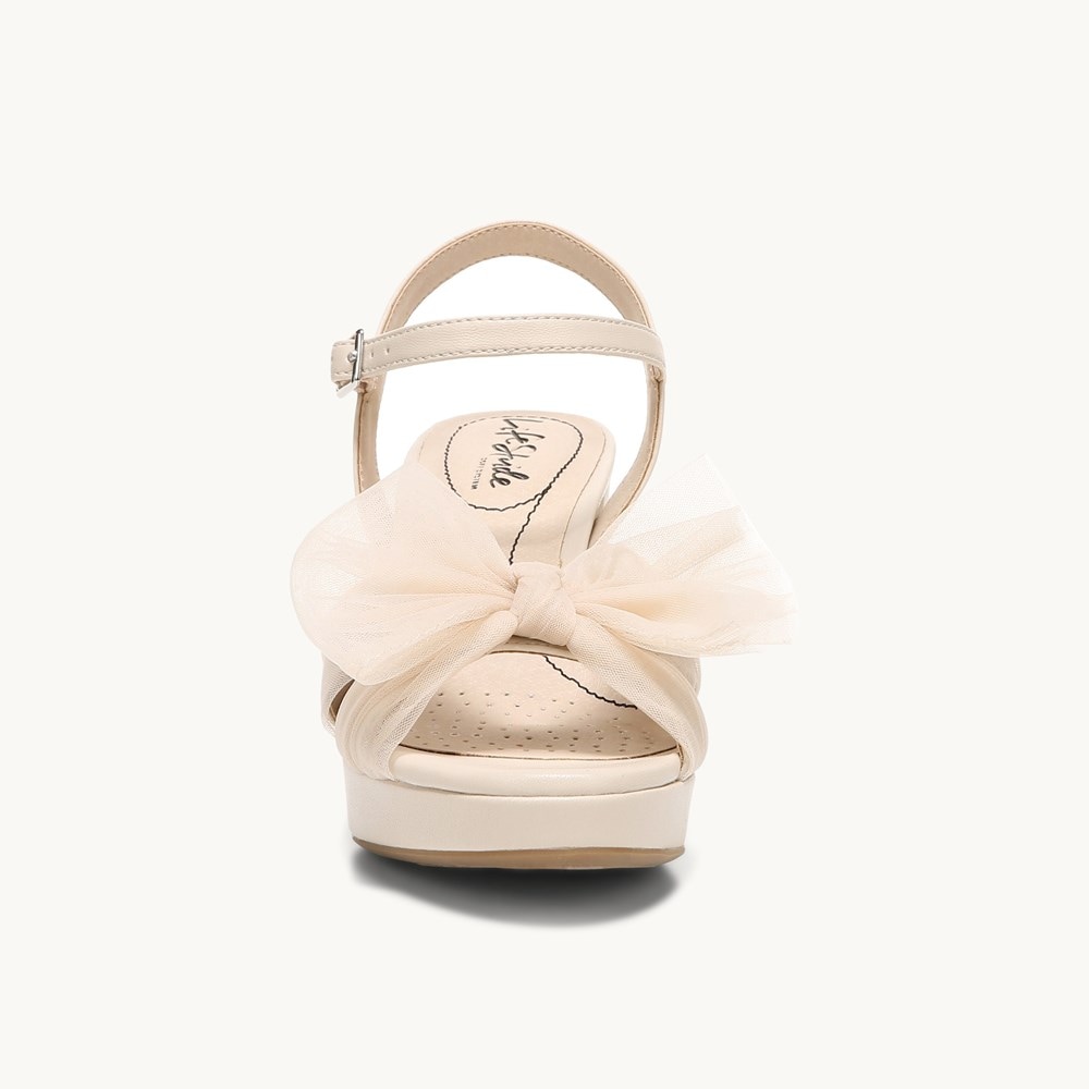 LifeStride Last Dance Dress Sandal - Beige Synthetic