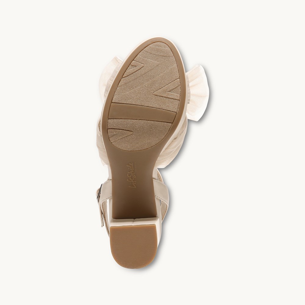 LifeStride Last Dance Dress Sandal - Beige Synthetic