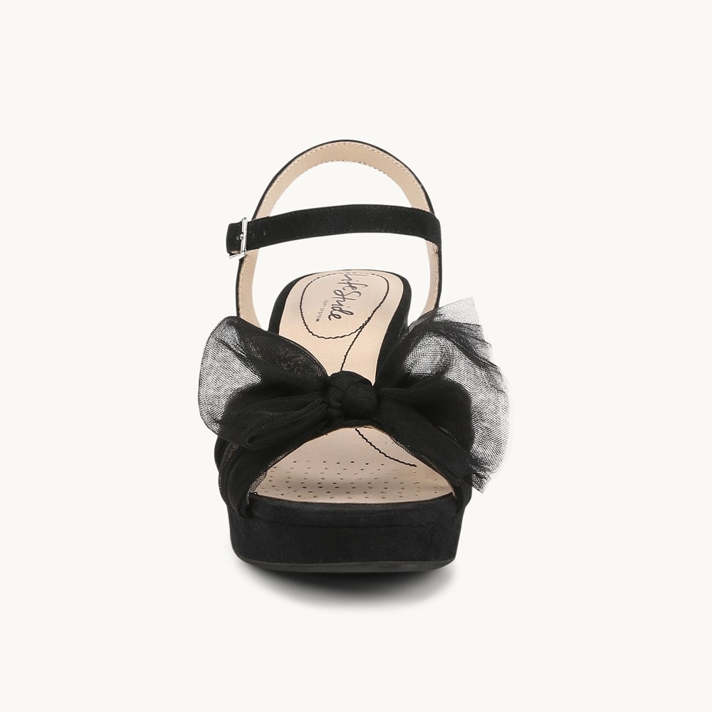 LifeStride Last Dance Dress Sandal - Black Fabric