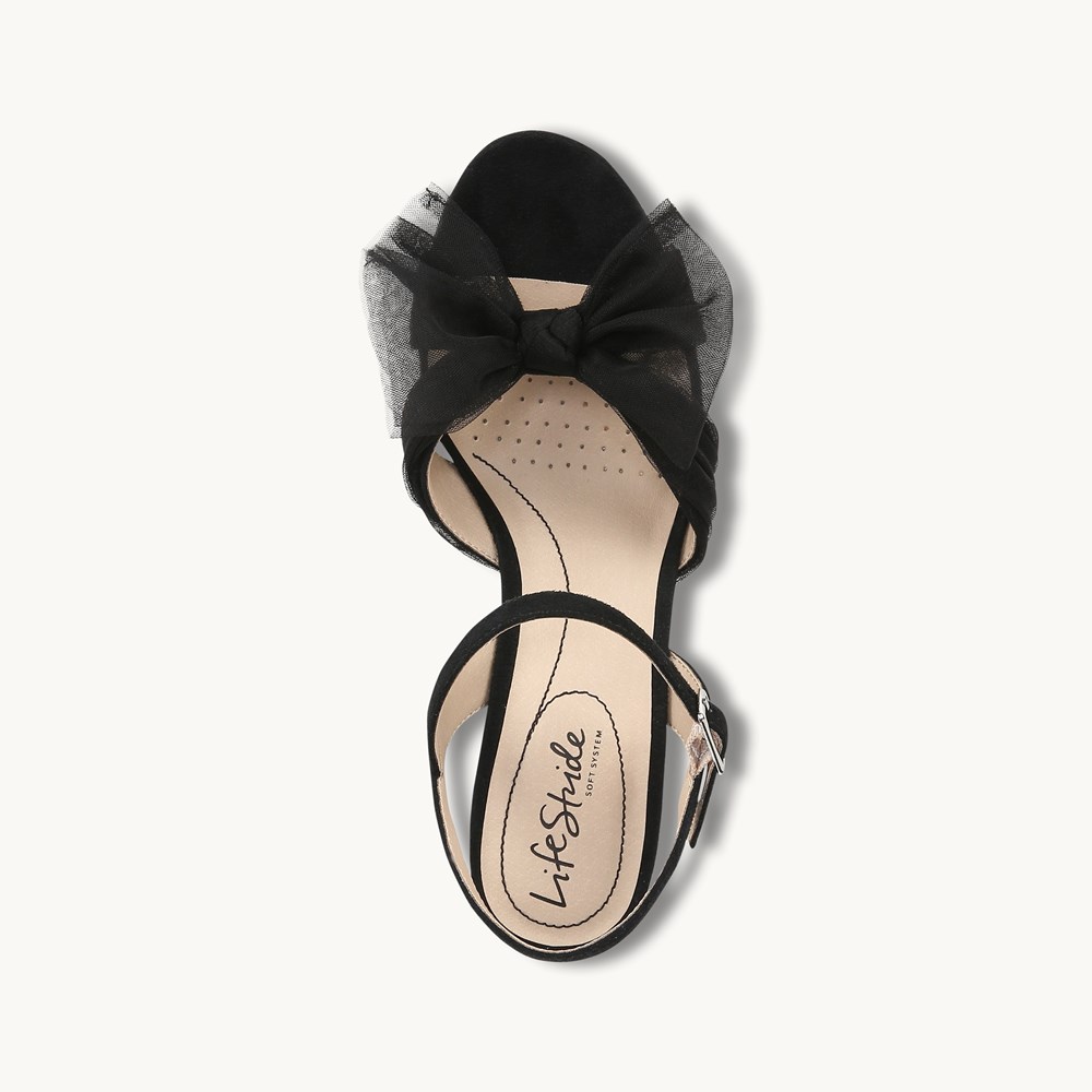 LifeStride Last Dance Dress Sandal - Black Fabric