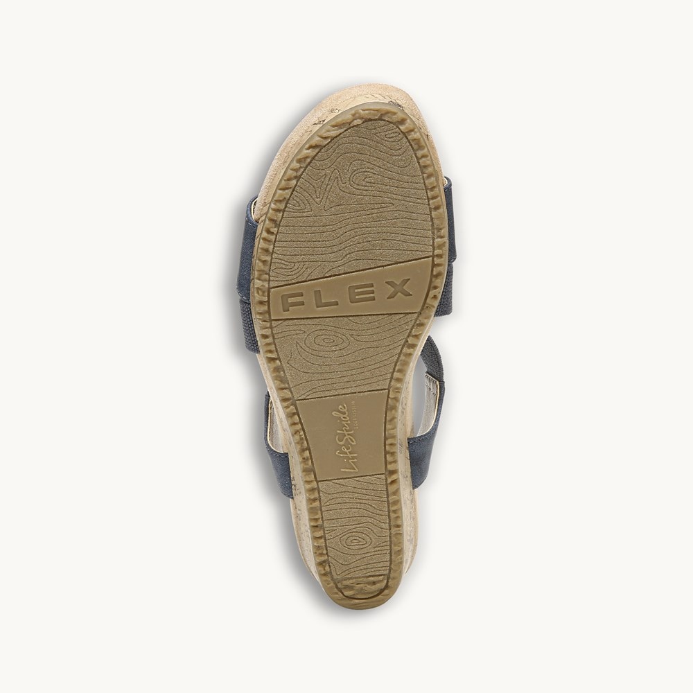 LifeStride Mexico Wedge Sandal - Navy