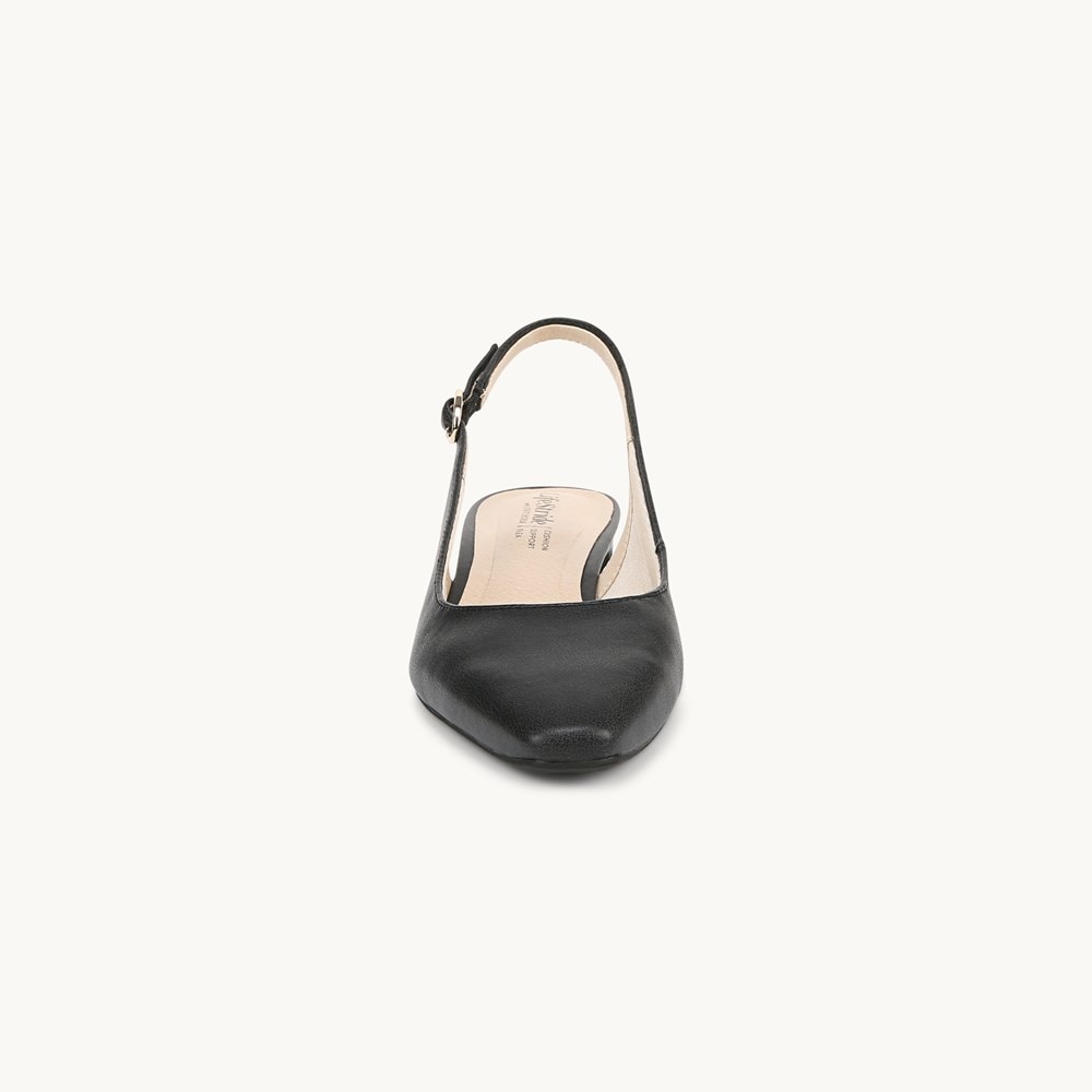 LifeStride Lorena Slingback - Black Faux Leather