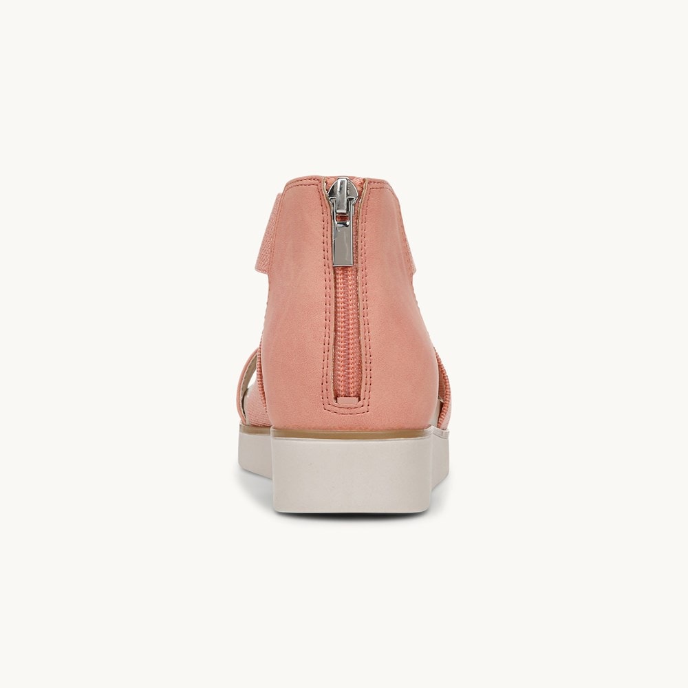 LifeStride Giselle Strappy Sandal - Coral Pink Faux Leather