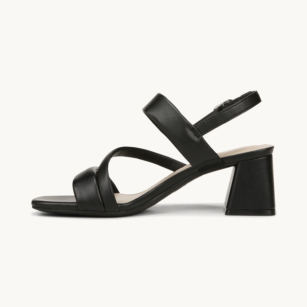 LifeStride Celia Strappy Sandal - Black Faux Leather