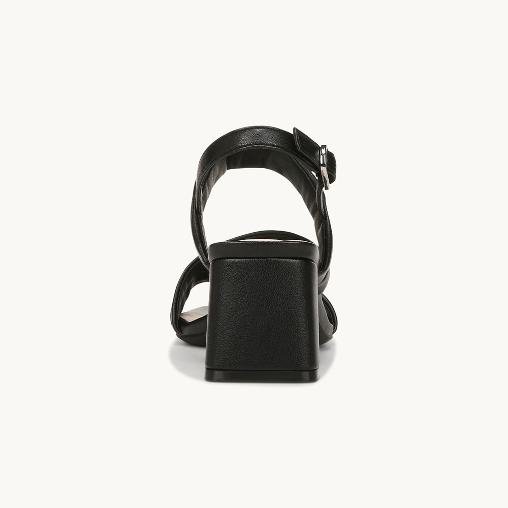 LifeStride Celia Strappy Sandal - Black Faux Leather