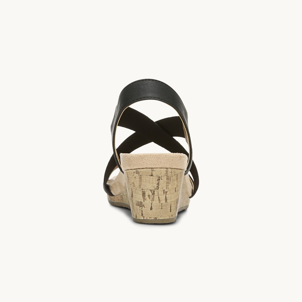 LifeStride Mexico Wedge Sandal - Black