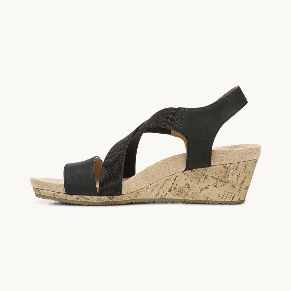 LifeStride Mexico Wedge Sandal - Black