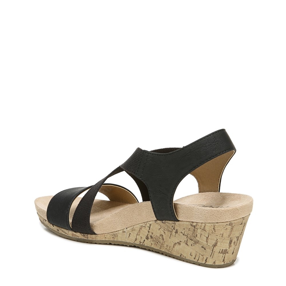 LifeStride Mexico Wedge Sandal - Black