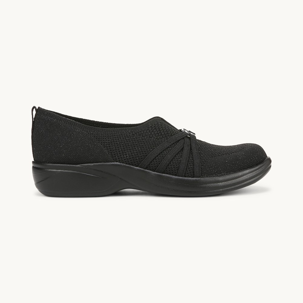 LifeStride Niche Slip On - Black Knit Fabric