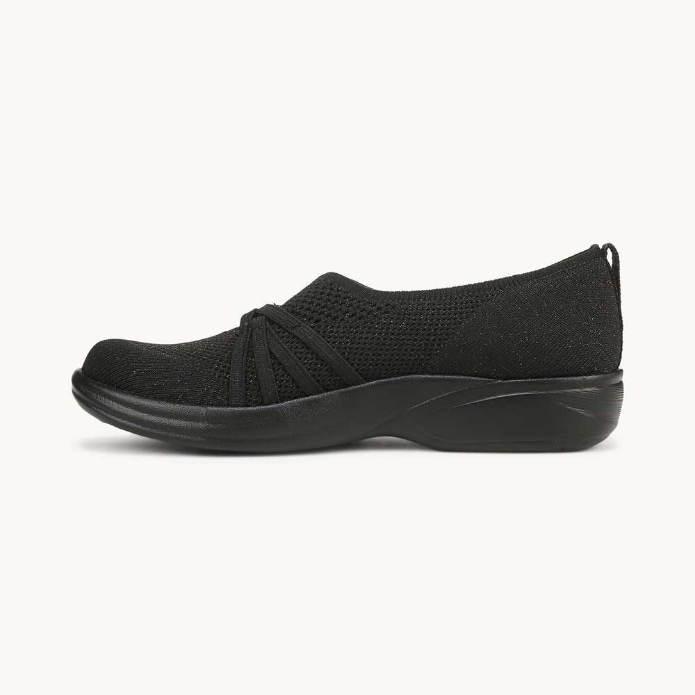 LifeStride Niche Slip On - Black Knit Fabric