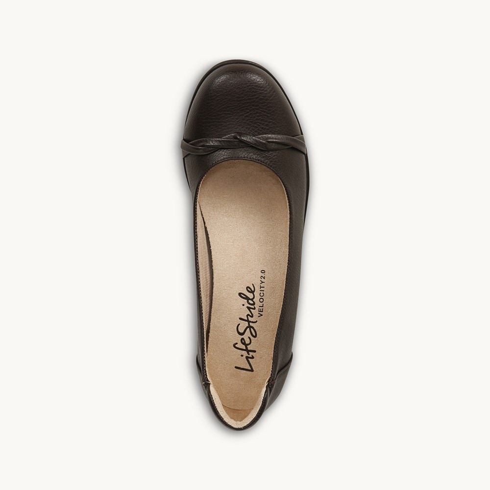 LifeStride Impact Slip On - Dark Chocolate Faux Leather