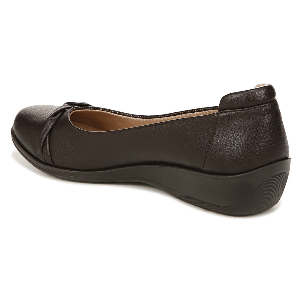 LifeStride Impact Slip On - Dark Chocolate Faux Leather