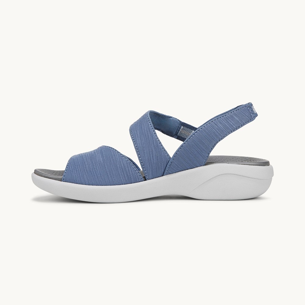 LifeStride Cheerful Strappy Sandal - Elemental Blue Waxy Fabric