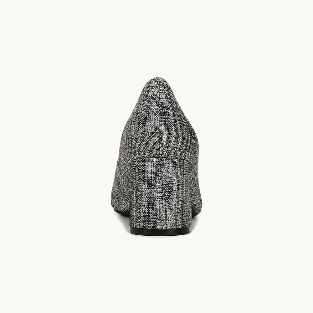 LifeStride Taylor Block Heel Pump - Black Tweed Fabric