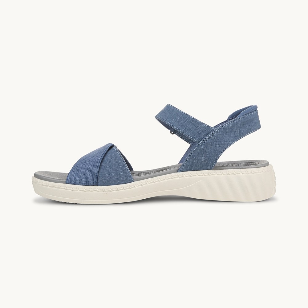 LifeStride Lane Strappy Sandal - Elemental Blue Denim Fabric