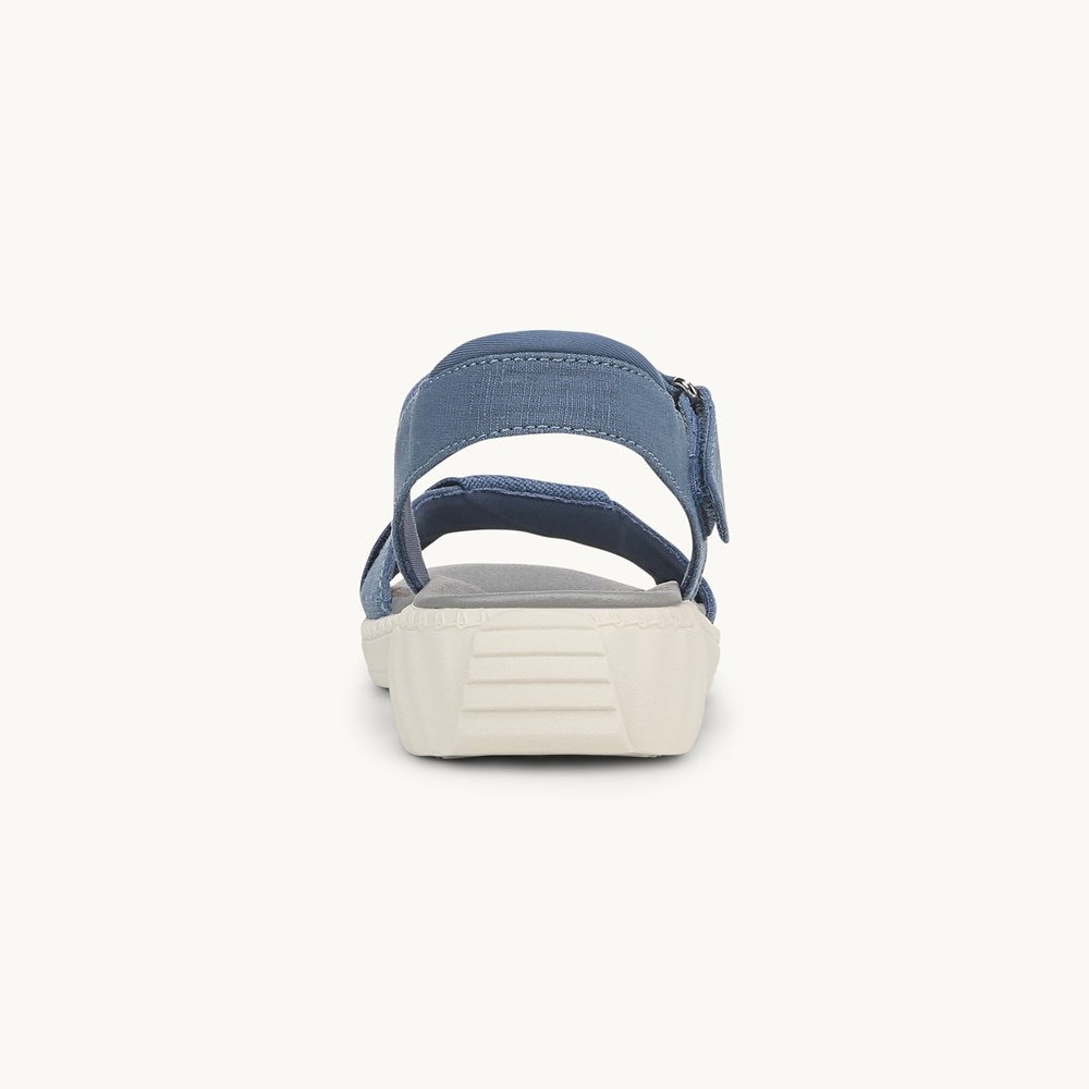 LifeStride Lane Strappy Sandal - Elemental Blue Denim Fabric