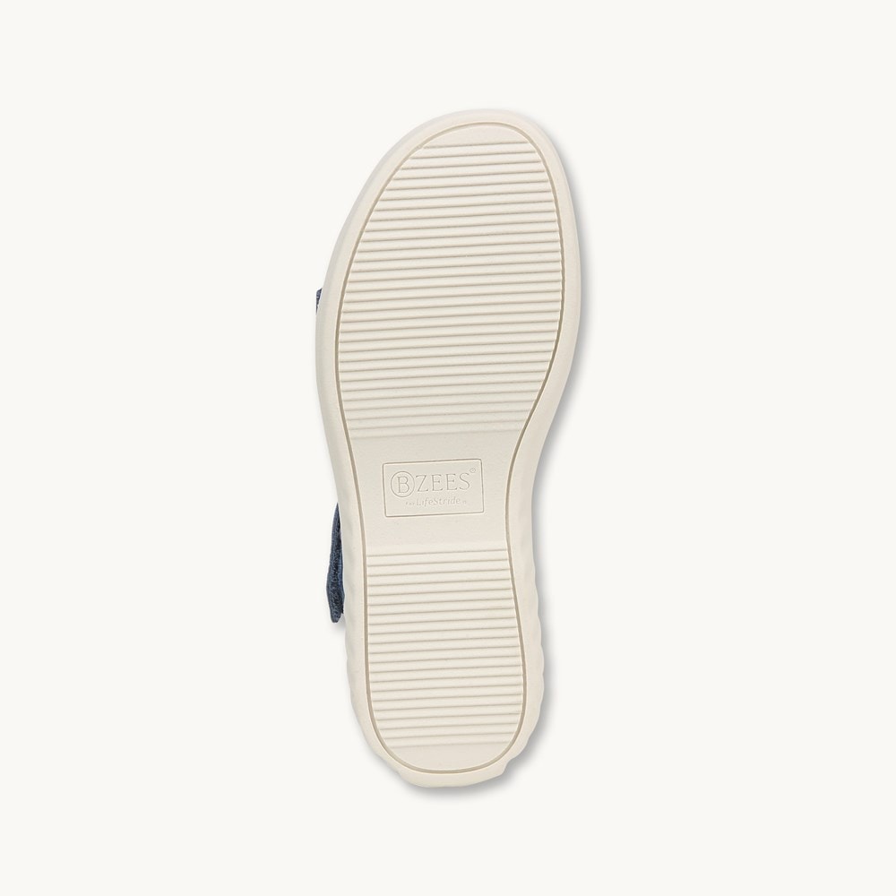 LifeStride Lane Strappy Sandal - Elemental Blue Denim Fabric