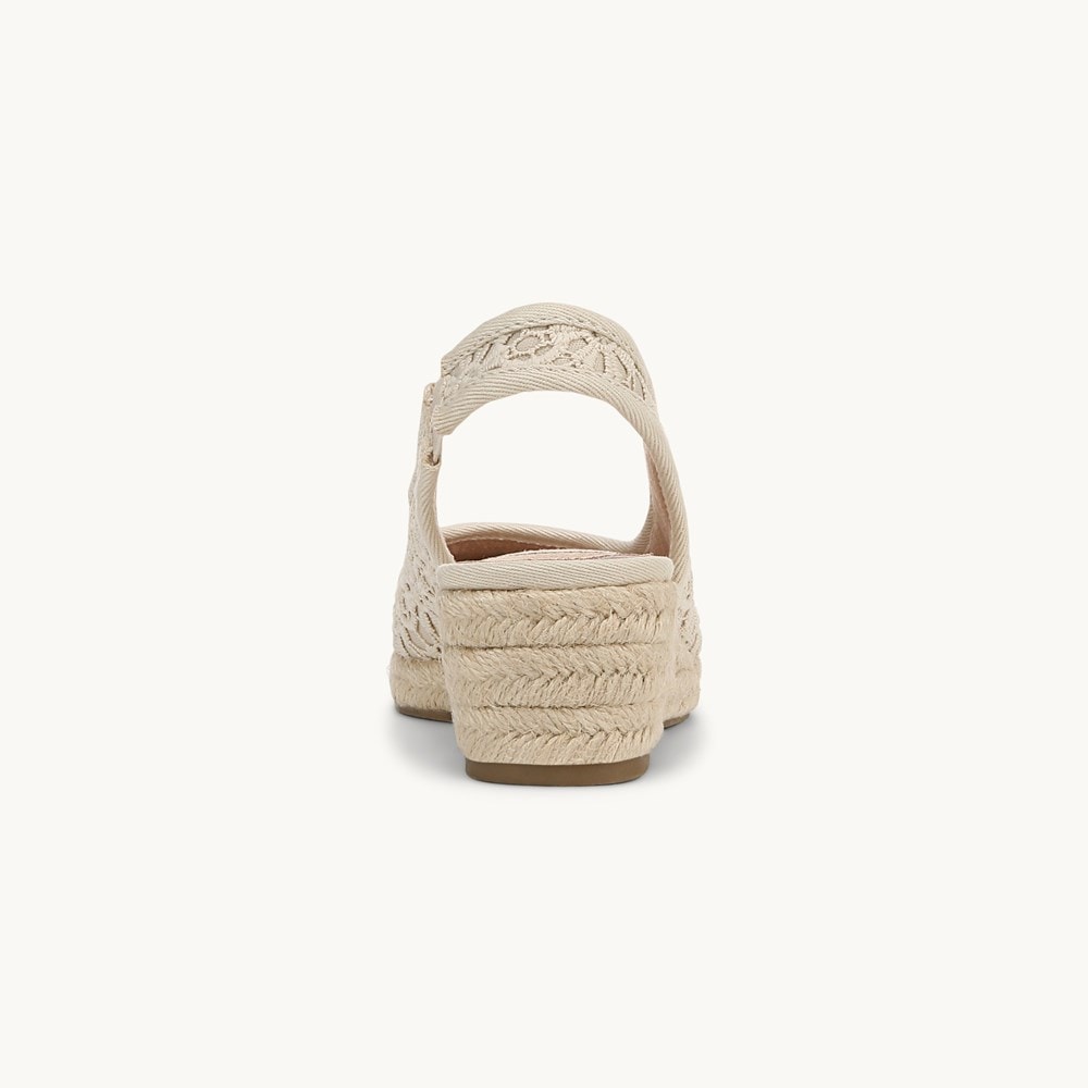 LifeStride Kayden Espadrille Wedge - Natural Tan Fabric