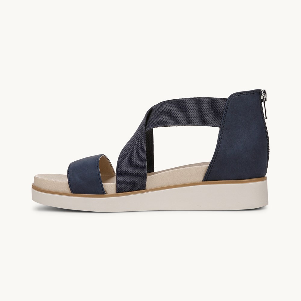 LifeStride Giselle Strappy Sandal - Lux Navy Faux Leather