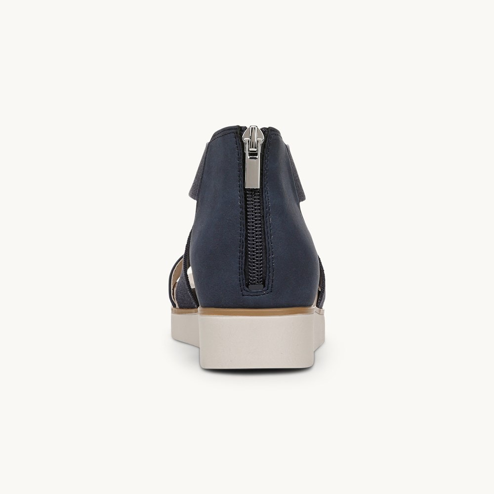 LifeStride Giselle Strappy Sandal - Lux Navy Faux Leather