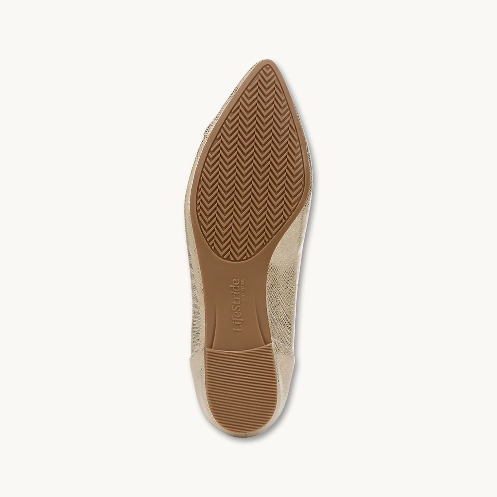 LifeStride Promise Flat - Platino Gold Fabric