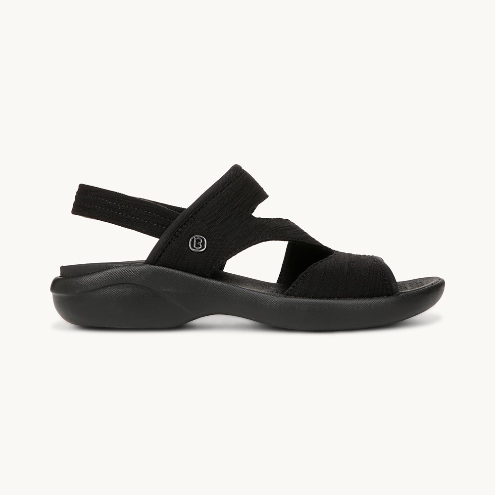 LifeStride Cleo Strappy Sandal - Black Fabric