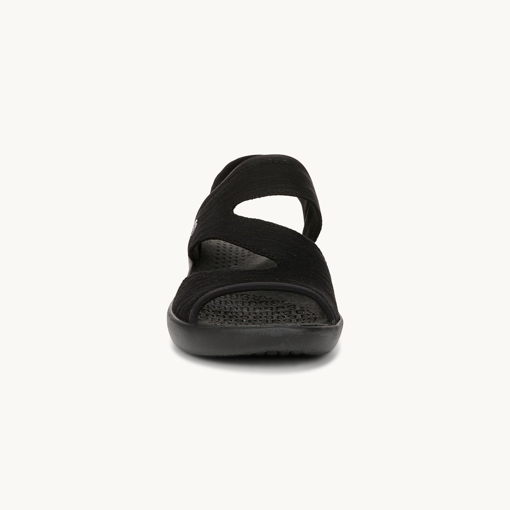 LifeStride Cleo Strappy Sandal - Black Fabric