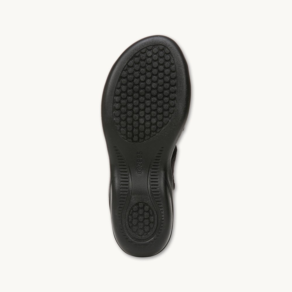 LifeStride Cleo Strappy Sandal - Black Fabric