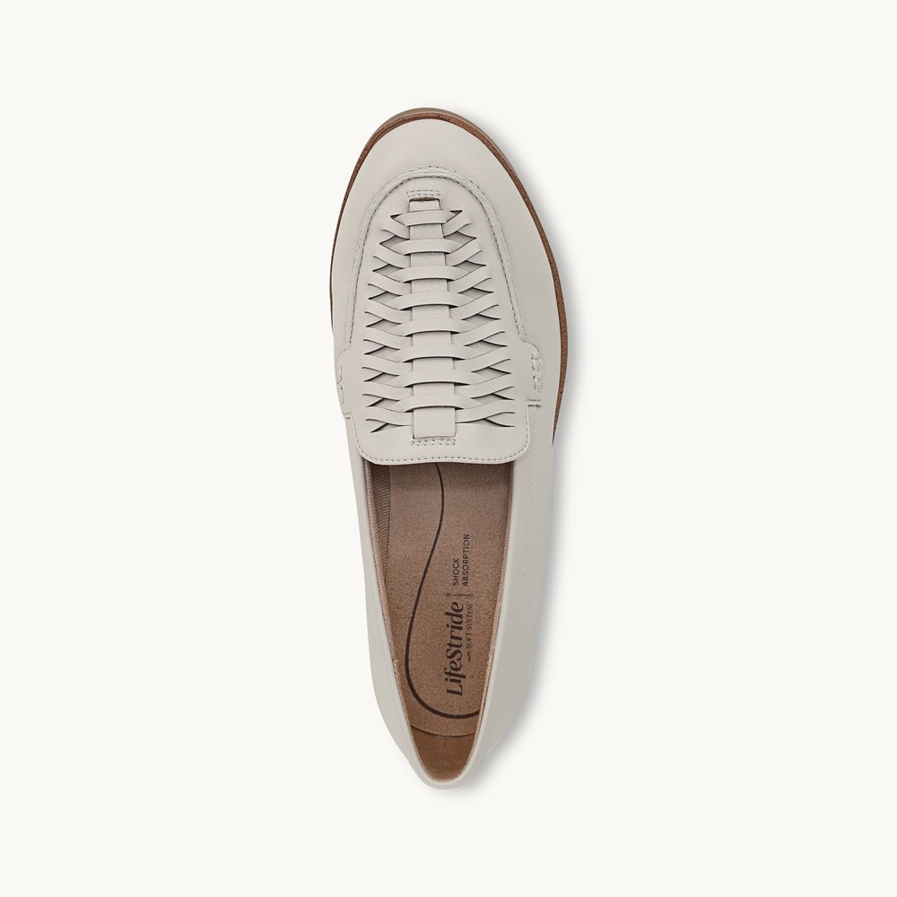 LifeStride Zoey Loafer - Bone White Faux Leather