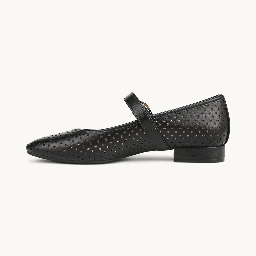 LifeStride Cameo 3 Mary Jane Flat - Black Faux Leather