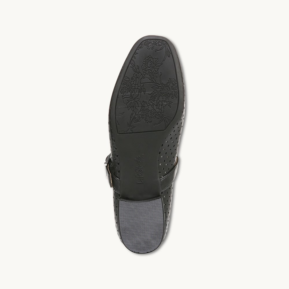 LifeStride Cameo 3 Mary Jane Flat - Black Faux Leather