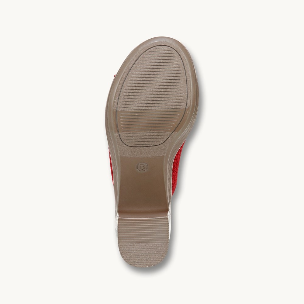 LifeStride Ella Block Heel Sandal - Fire Red Fabric