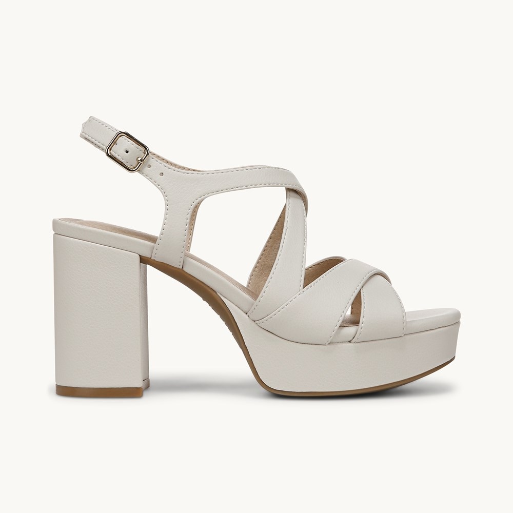 LifeStride Adrianna Dress Sandal - Bone Faux Leather