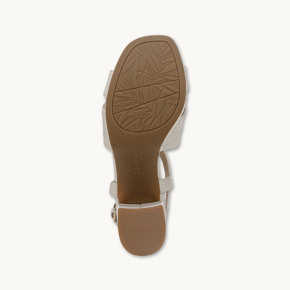 LifeStride Adrianna Dress Sandal - Bone Faux Leather