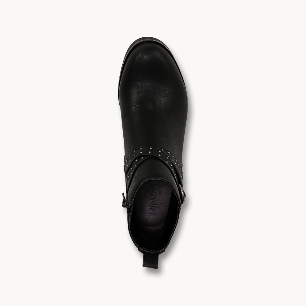 LifeStride Zinfandel 2 Ankle Boot - Black Faux Leather
