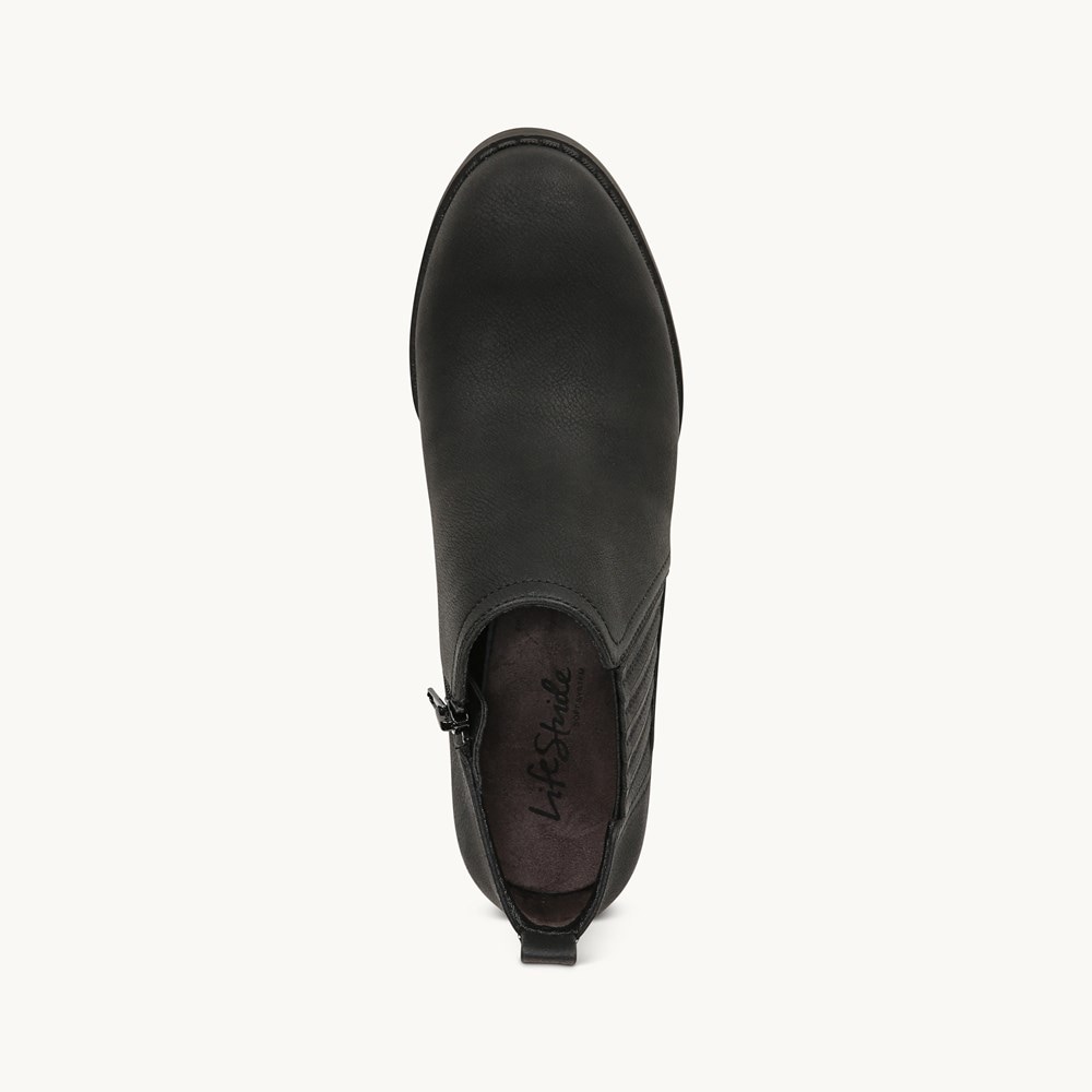 LifeStride Babe Shootie - Black Faux Leather