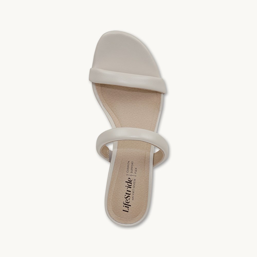 LifeStride Nalani Dress Sandal - Bone Faux Leather