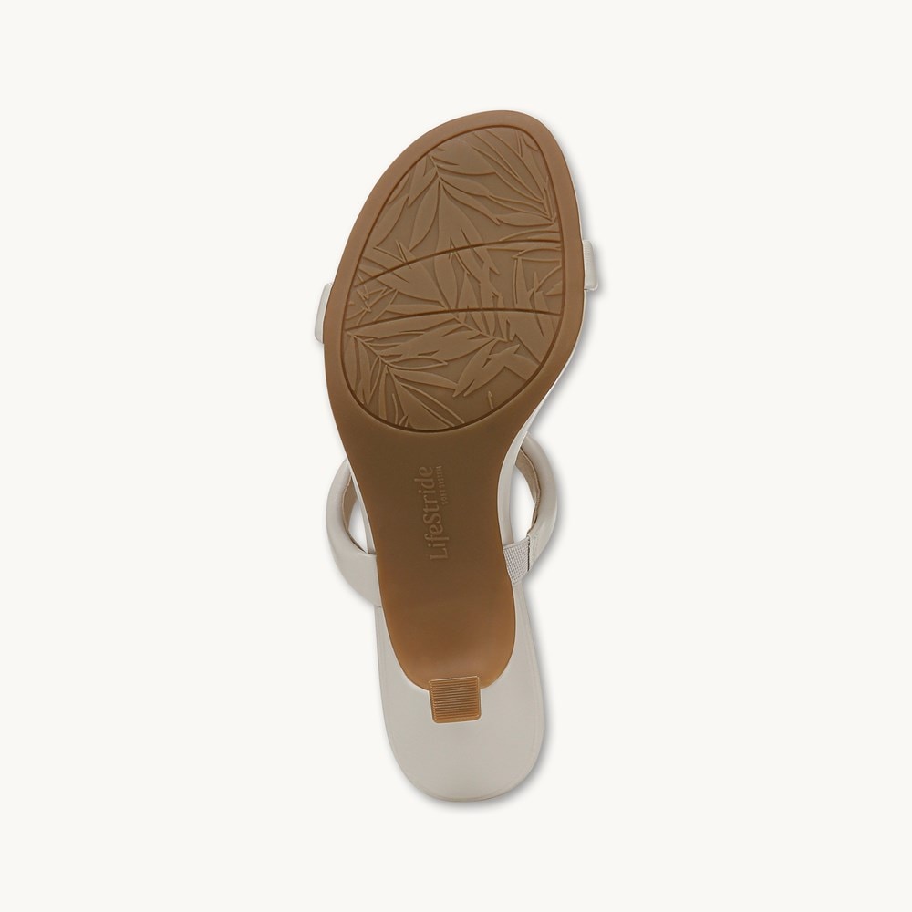 LifeStride Nalani Dress Sandal - Bone Faux Leather