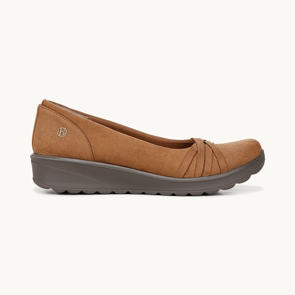 LifeStride Goody Slip On - Whiskey Tan Leather Fabric