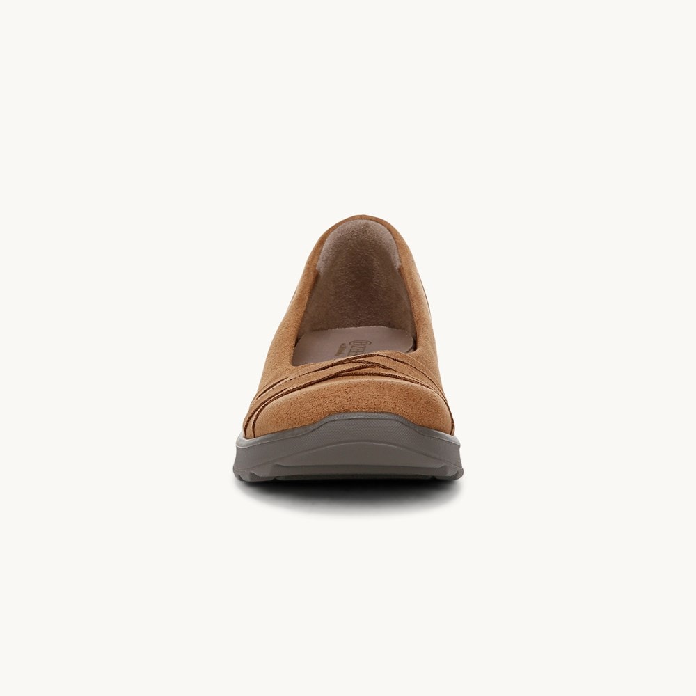 LifeStride Goody Slip On - Whiskey Tan Leather Fabric